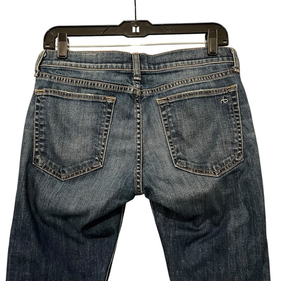 Rag & Bone Dre Distressed Low-Rise Slim Jeans in Canyon Wash, Sz 26 - Picture 8 of 15
